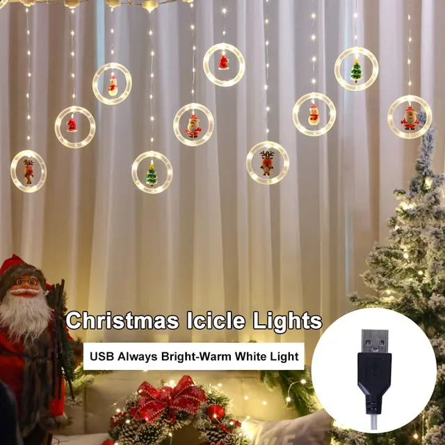 LED Holiday Light Christmas Decoration USB Plug Room Garland New Year