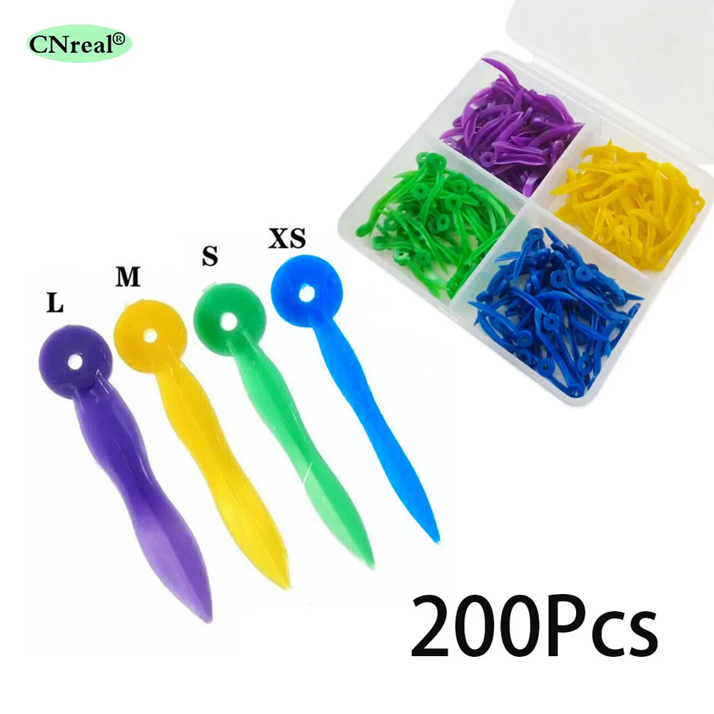 

200Pcs/Box Dental Wedges Tooth Gap Wedge with Holes Plastic Disposable Size Large Medium Extra Small Small Dentistry Lab Tools