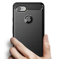 Shockproof Case For Google Pixel 3A Phone Cover Silicone Brushed Cases For google pixel 3a Carbon Fiber Case 2