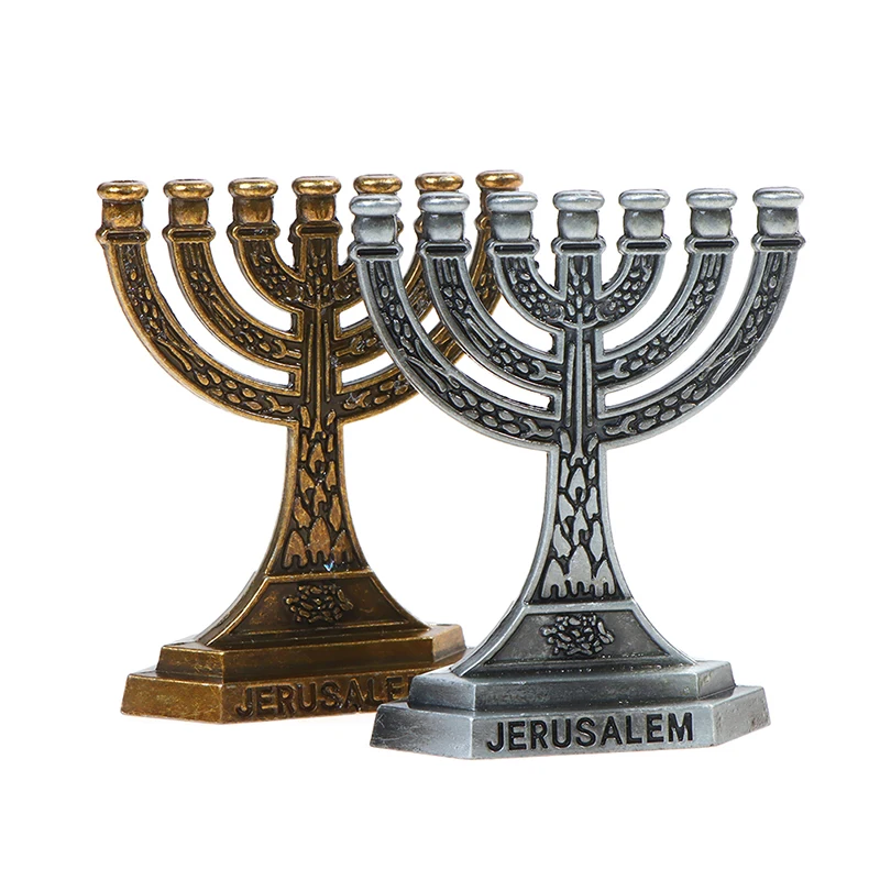 1 Pcs Jewish Menorah Candleholders Religions Candelabra Hanukkah