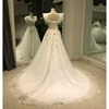 SL-9048 Customized Romantic V Neck Appliques Flowers A-Line Wedding Dress 2022 Luxury Beading Custom Princess Bridal Gown 2