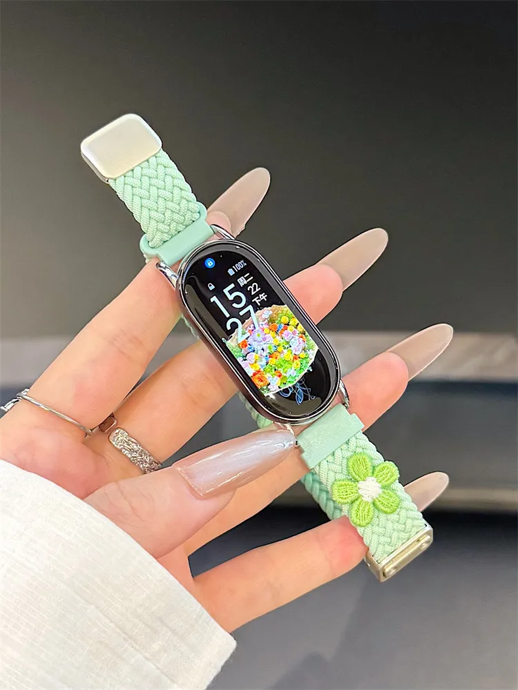 Braided Loop Elastic Bracelet Woven Nylon Strap