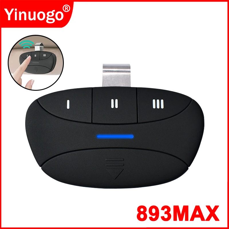 893MAX 891LM 893LM 371LM 373LM 971LM 973LM 원격 제어 차고 문 오프너 3 버튼 바이저 클립 포함 310MHz 315MHz 390MHz