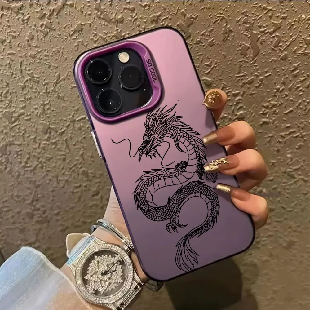 Luxury Silver Dragon Totem Phone Case