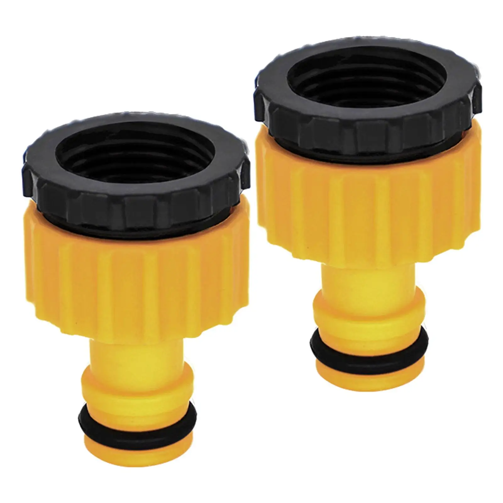 

2Pcs Hose Tap Connectors 3/4" 1/2" Compact Threaded Tap Connector Fitting Coupling Joint Adapter for Garden Patio Home Outdoor