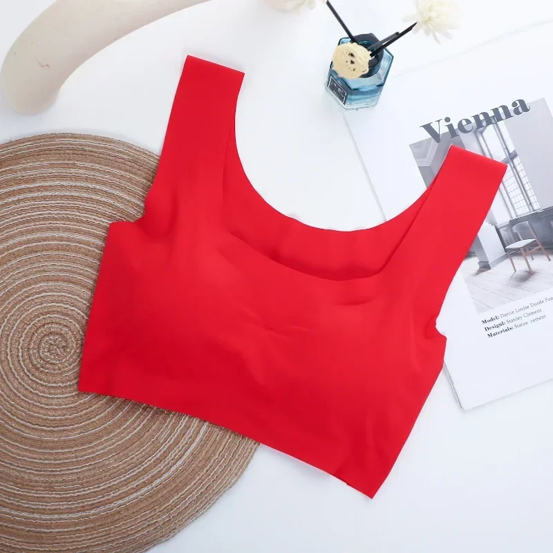 Ice Silk Sleep Bra for Women Sexy Lingerie Seamless Vest Women Underwear Yoga Sports Bralette нижнее белье женское - Image 4