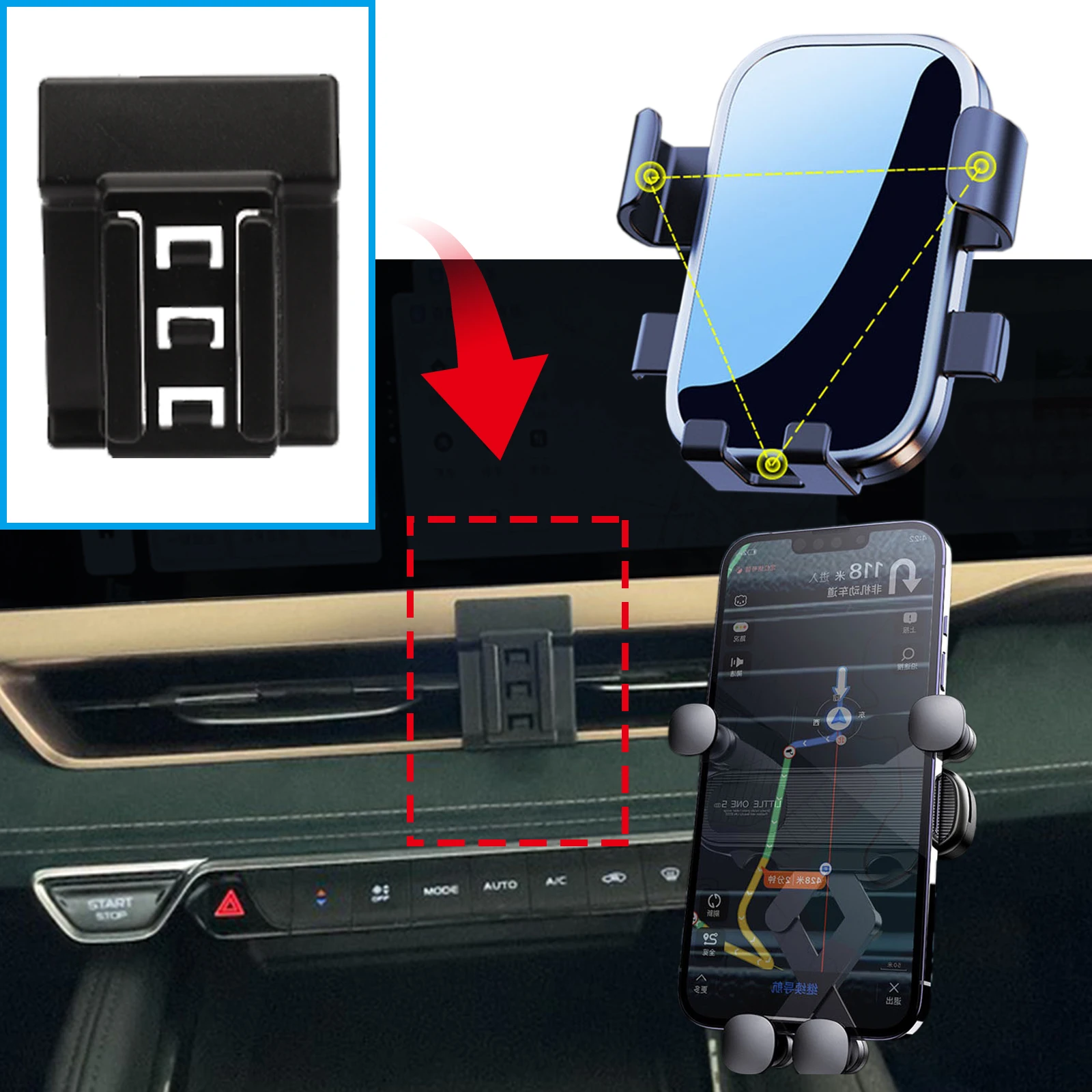 Car Phone Holder for Renault Grand Koleos GPS Bracket Navigation Stand Auto Accessories