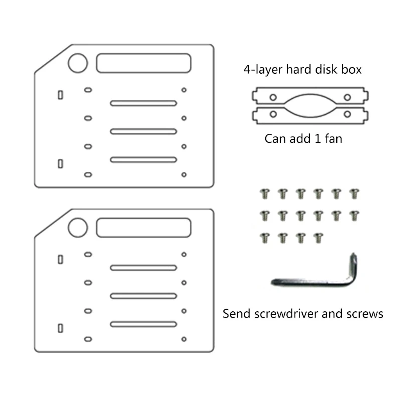 Support De Disque Dur, Bricolage Acrylique Précis De Cage De Disque Dur  Pour Ordinateur De Bureau 