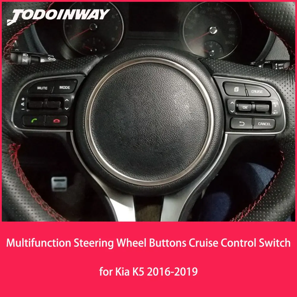 

Multifunction Steering Wheel Buttons Cruise Control Switch Audio Volume Mude Mode 96720-D9010 for Kia K5 2016-2019 accessories