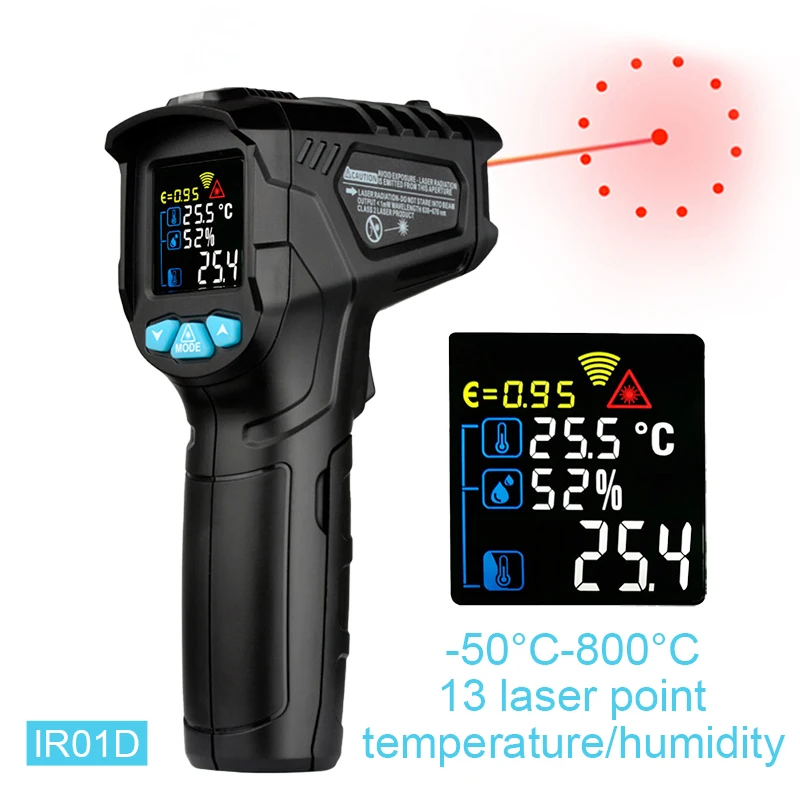 Enhanced Infrared Thermometer with Double Laser for High Temperature Measurement