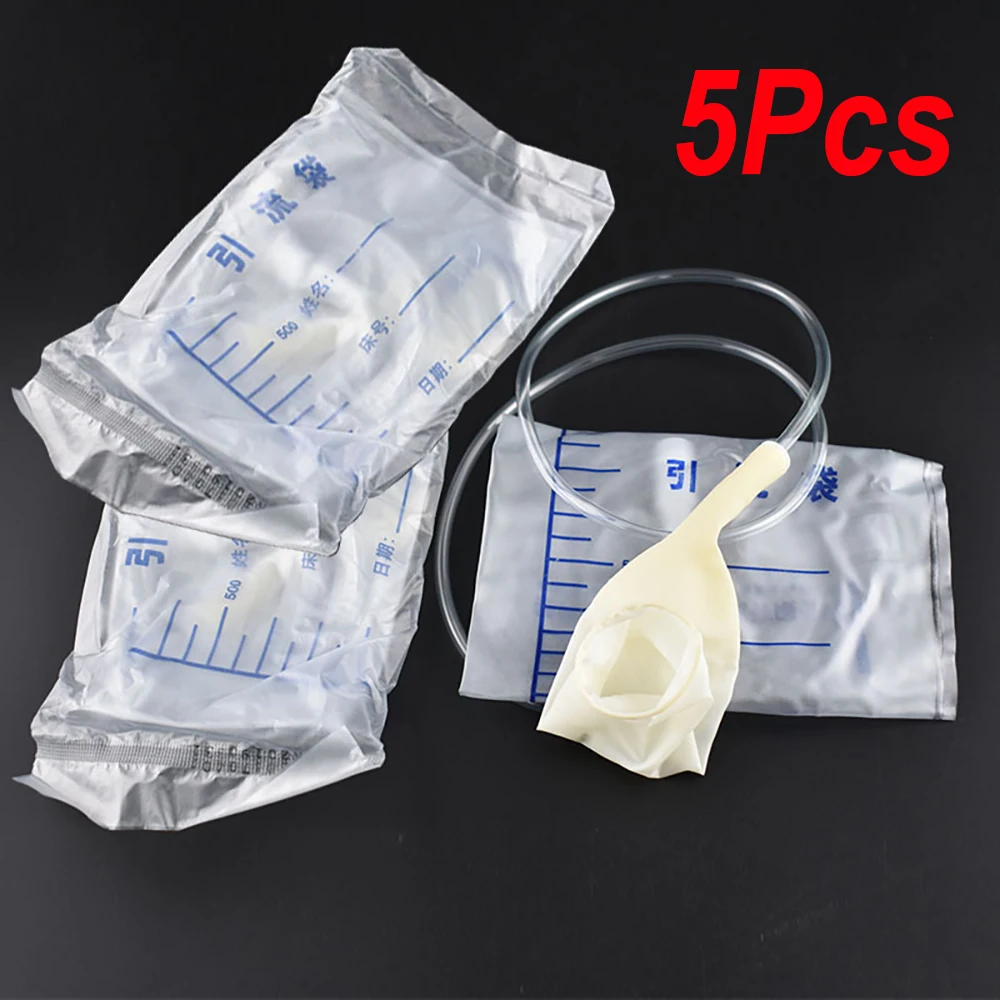 5Pcs Reusable Urine Collection Catheter Bag Incontinence Urinal Pee Holder Comfortable Urine Collector Bag for Bedridden Patient