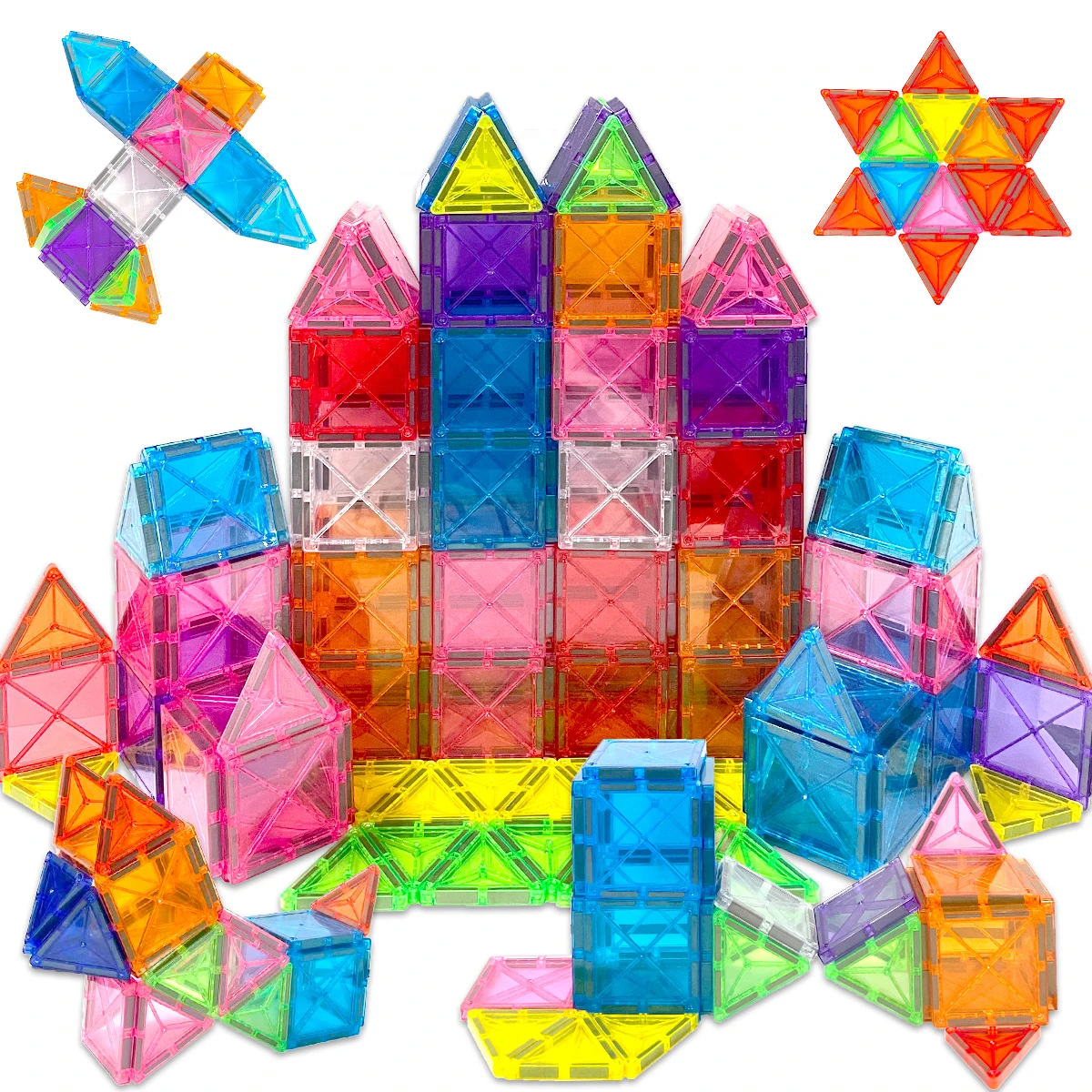 บล็อกแม่เหล็กชุดก่อสร้าง 3 มิติของเล่น DIY มอนเตสซอรี่ของเล่นเพื่อการศึกษาทางประสาทสัมผัสสำหรับเด็กอายุ 3 ปีขึ้นไปของขวัญวันเกิด 1