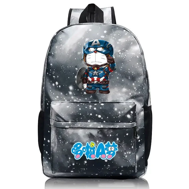 Doraemon Schoolbag Fashion Cartoon Backpack Blue Fatty Backpack Boy Girl Travel Storage Bag Student Computer Storage Bag handbag 6