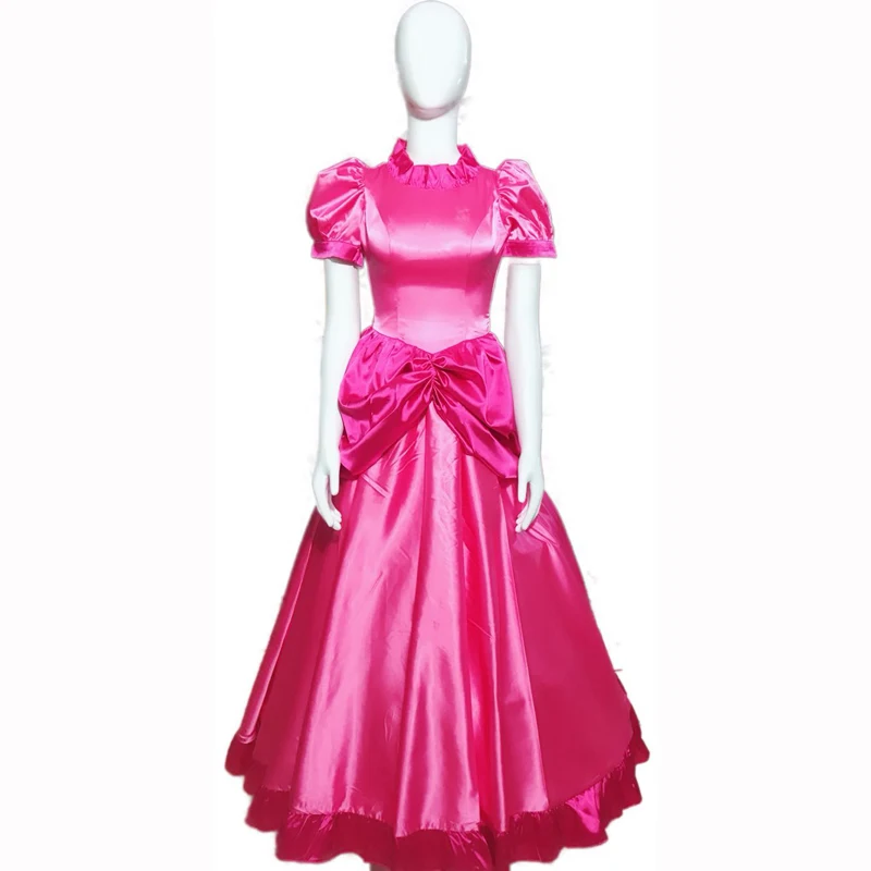 

Princess Peach Dress Cosplay Halloween Costume Dress pink dress Custom Made