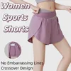 Breathable Women Sports Shorts 2 In 1 Inner Liner Elastic Waistband Yoga Skirt Shorts Anti-Slip Pleated