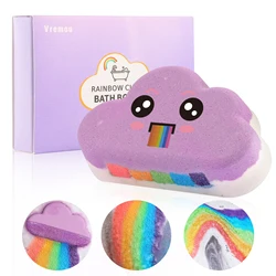 Lavender & Rainbow Bath Bombs - Hydrating & Vibrant Aromatherapy Gift Set - 100G (Lavender 1pcs)