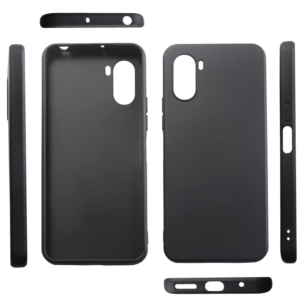 Black Soft Silicone Protective Phone Case - 6.6 Inch Premium Quality TPU Cover