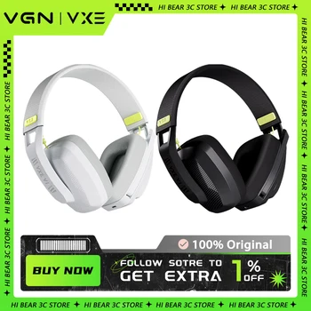 VGN VXE Siren V1 Wireless Headset Two Mode Bluetooth 5.3 2.4G FPS Gaming Headset Earphone Low Latency 200g Light Weight Pc Gamer