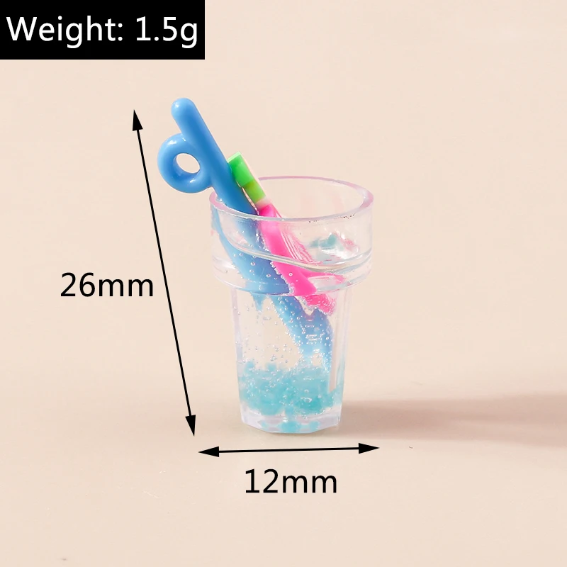 Leslie 10 Stück Mix Stile Sommer Glas Wunschflasche Milch Teetasse Ohrring Charms DIY Schlüsselanhänger Halskette Anhänger Schmuckherstellung – Detail 34