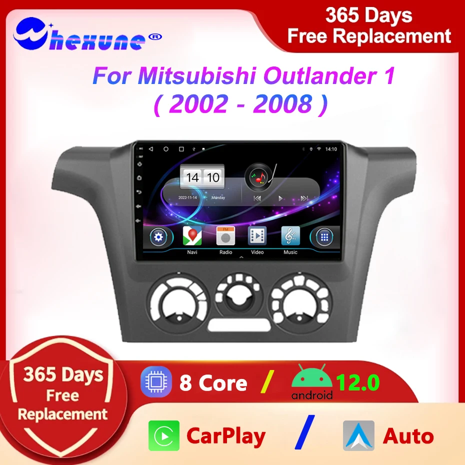 

4G 2din Android 12 Car Radio Multimedia Video Player For Mitsubishi Outlander 1 2002-2008 Auto Stereo GPS Navigator WIFI Carplay