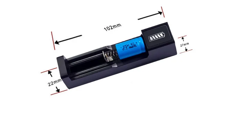 Universal Battery Charger 14250 18650 18500 26650 16340 Dual-Slot USB Lithium Battery Charger