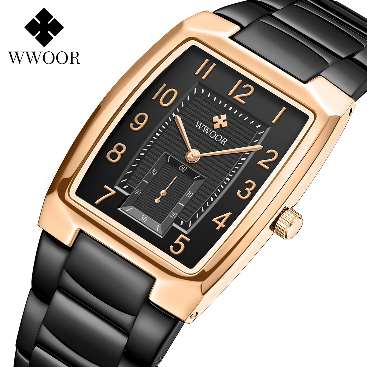 WWOOR Reloj Original Watch For Women Elegant Stainless Steel Ladies Watch Waterproof Fashion Quartz Wristwatch Bracelet Watches