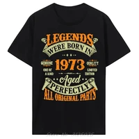 Summer T-shirt Gift Fitness T Shirt Funny Made In 1973 Cassette Tape Vintage Men's Clothing Cotton Tshirt Party Grandma Grandpa