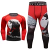 Cody Lundin Men's Red Gym Fitness Sports Suit jiu jitsu Bjj Rashguard Sublimation Boxing No Gi Trainning Sets Fighting Wear 3