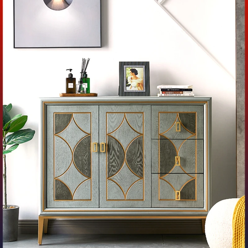 

Sideboard Cabinet Living Room Tea Cabinet Household Cupboard Simple Kitchen Multi-Functional Wall Edge Entrance Cabinet