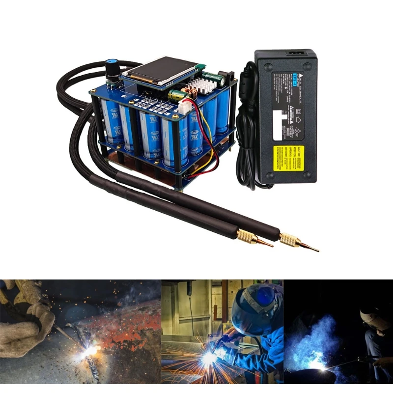 

Spot Welder Equipment DIY Capacitor Spot Welding Machine Set Digital Displ