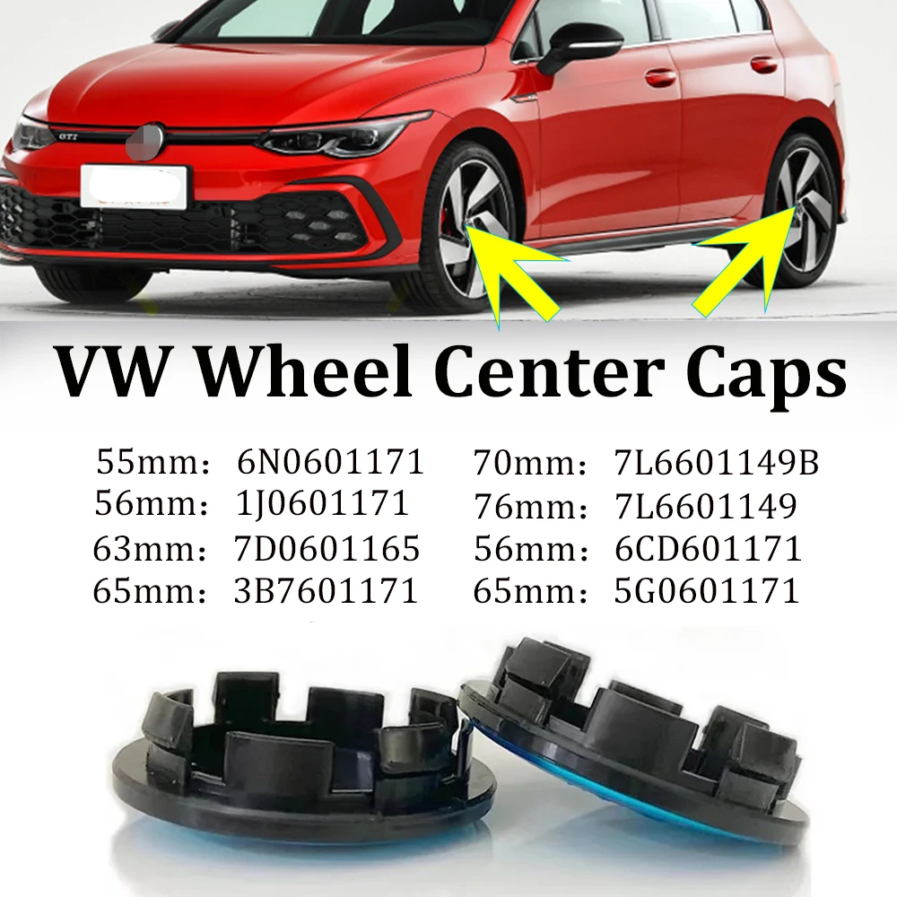 4 Pz/Set 56Mm 55Mm 65Mm 70Mm 76Mm 63Mm Car Styling Wheel Center Hub Caps Badge Per Beetle Golf Polo Sagitar Gti Tiguan