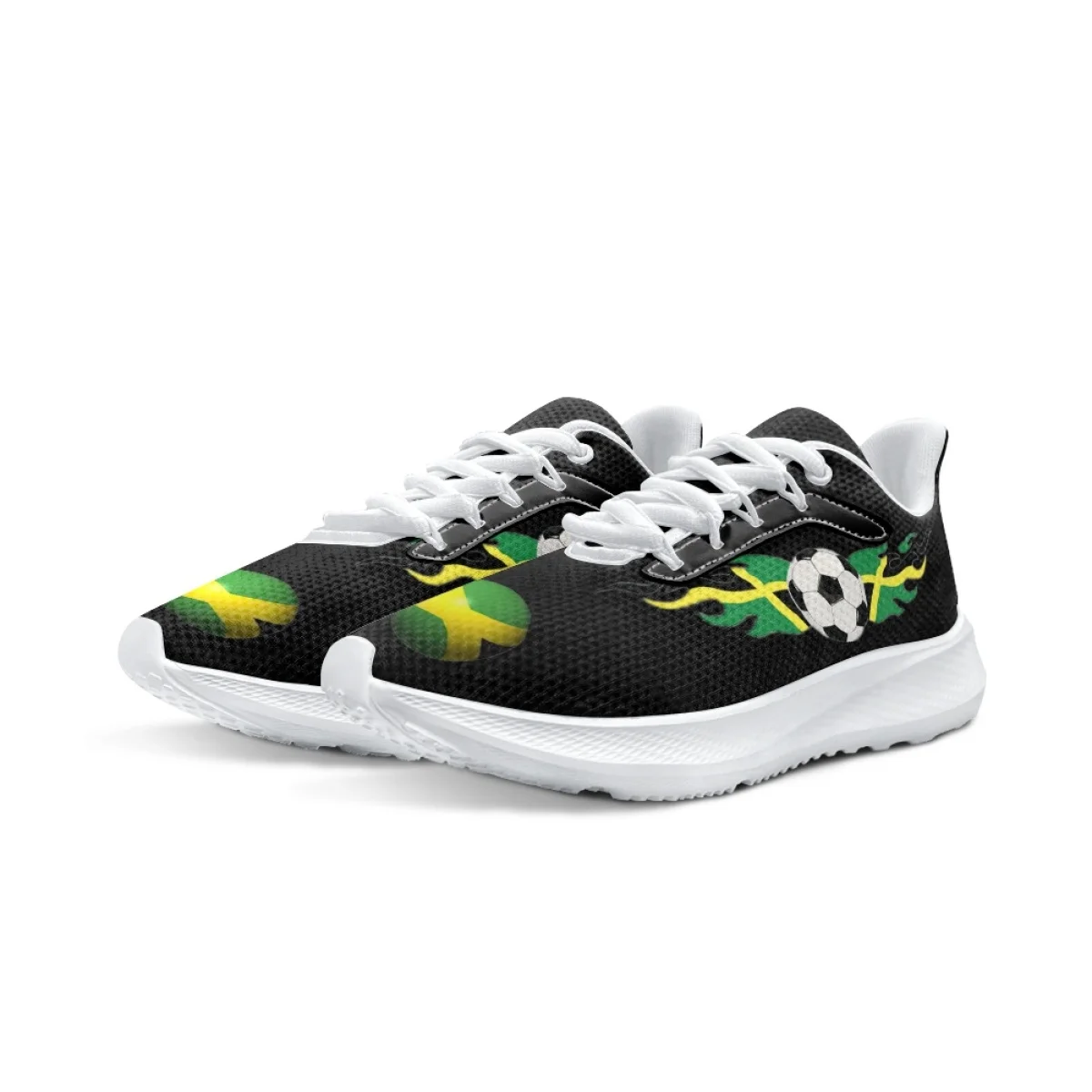 Brazil Flag Art Design Soccer Pattern Sneakers For Women Summer Comfort Breathable Outdoor Sports Running Shoe Non-Slip Trainers