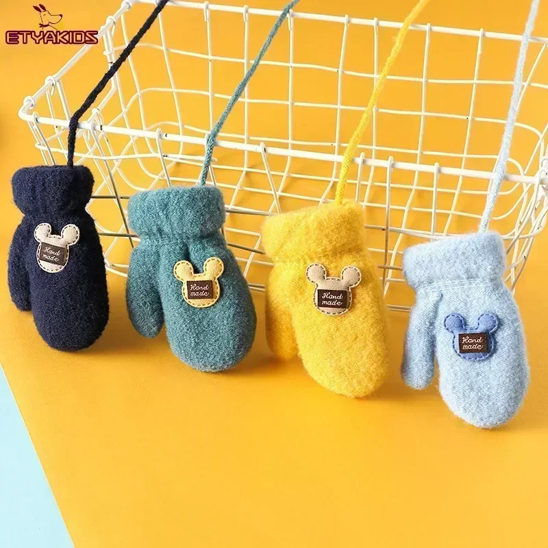 Mohair Plush Winter Gloves for Kids