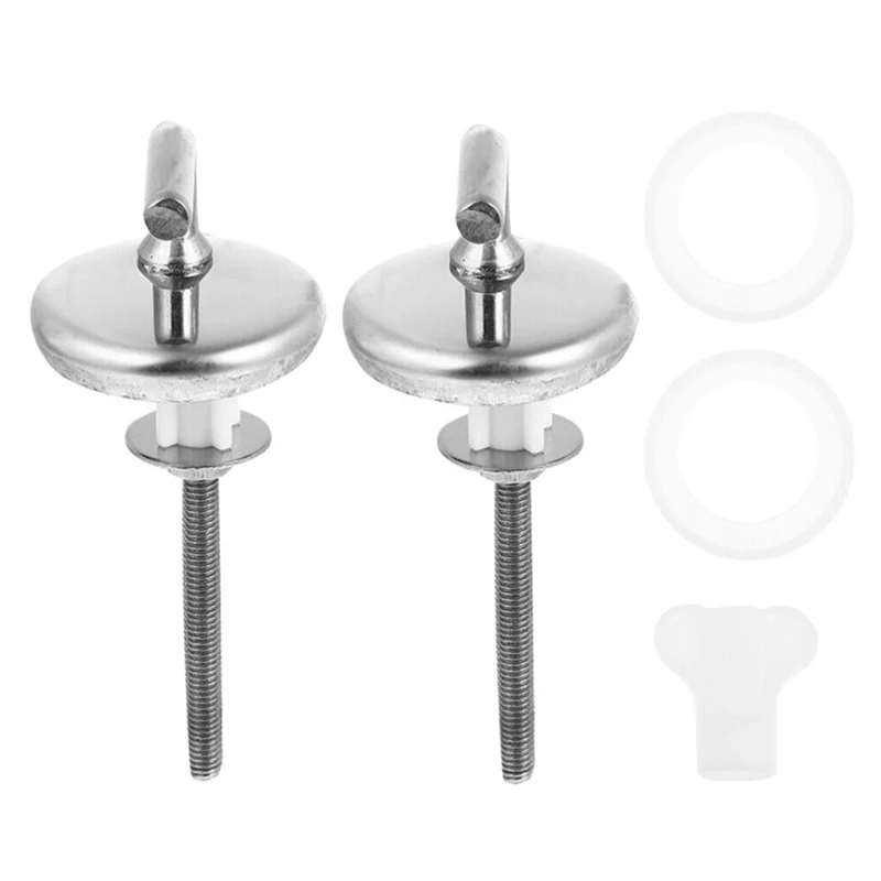 2pcs Toilet Cover Hinges Top Fix WC Toilet Seat Hinges Fittings Replacement Mounting Screw Seat Cover