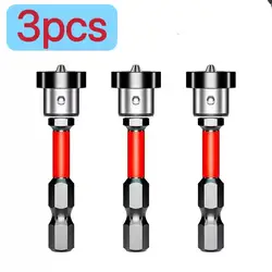 Enhanced Anti - Slip Magnetic Screwdriver Bit Set - Durable S2 Alloy Steel - Impact Resistant - Available in 3, 6, or 12 Piece Sets (3PCS)