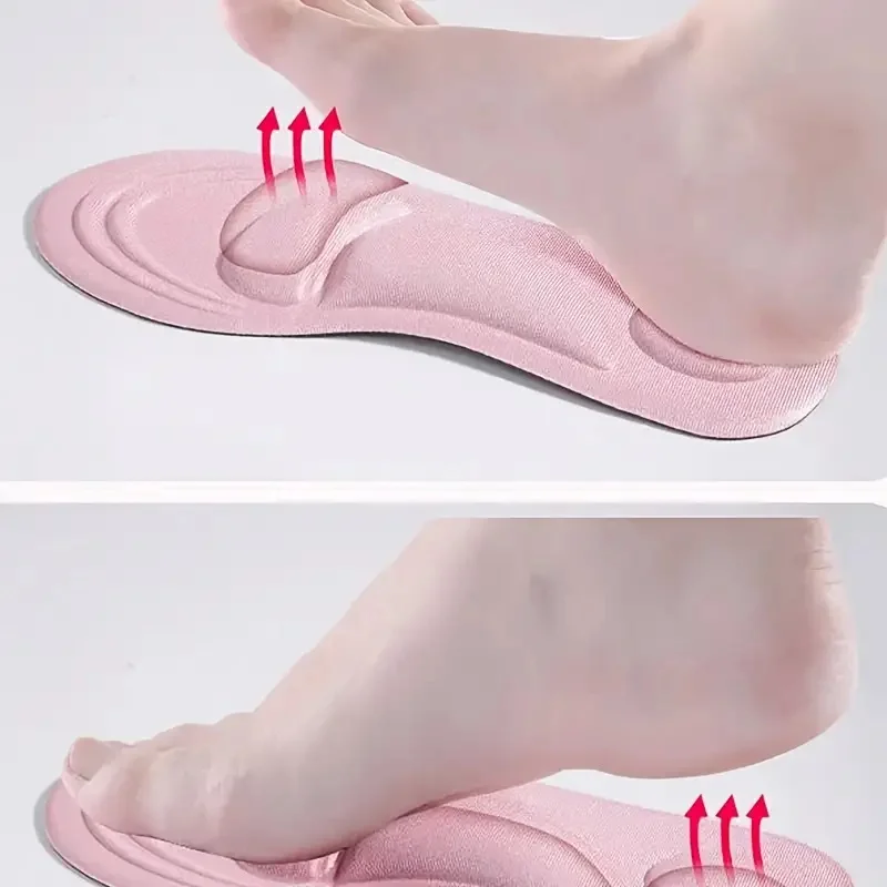 1 Pair 4D Memory Foam Can Be Cuttable Soft Insoles For Women Arch Support Insole Sports Pads