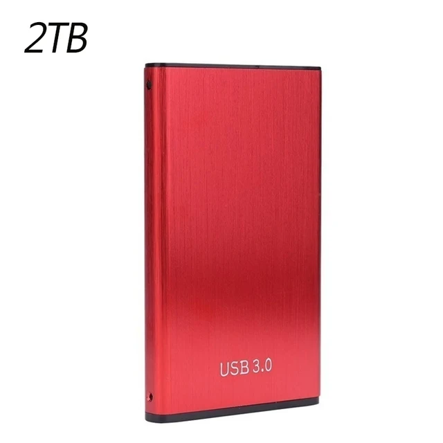 Xiaomi 100% Original High-speed Portable 16TB Portable External Hard Drive Mass Storage USB 3.0 Interface Memory Metal Material 2TB Red