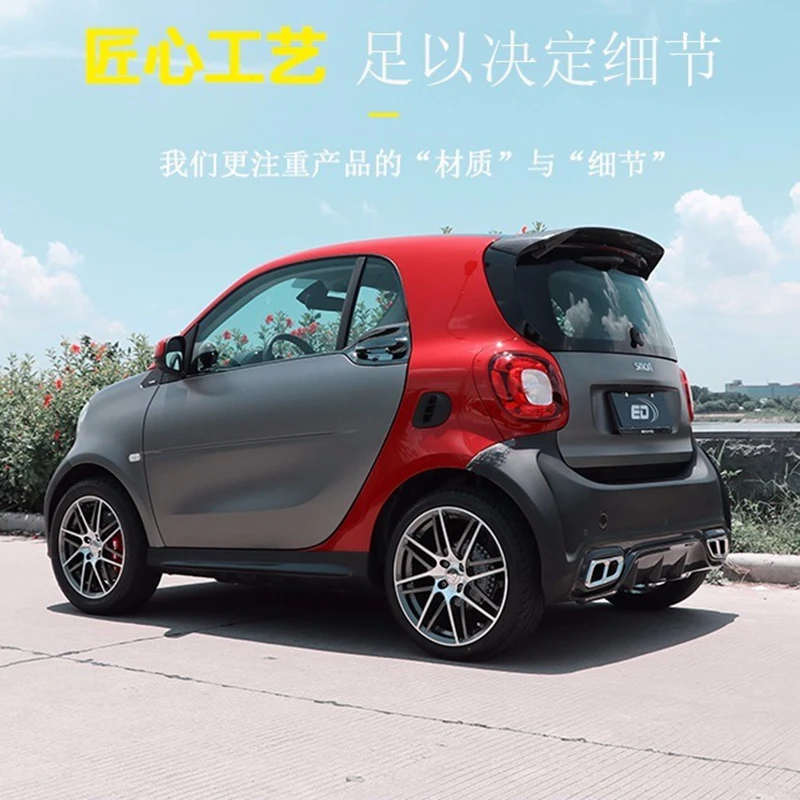 

Carbon Fiber Exterior Rear Spoiler Tail Trunk Boot Wing Decoration for Merced-Benz Smart Fortwo Fourfour 453 Spoiler 2015-2018