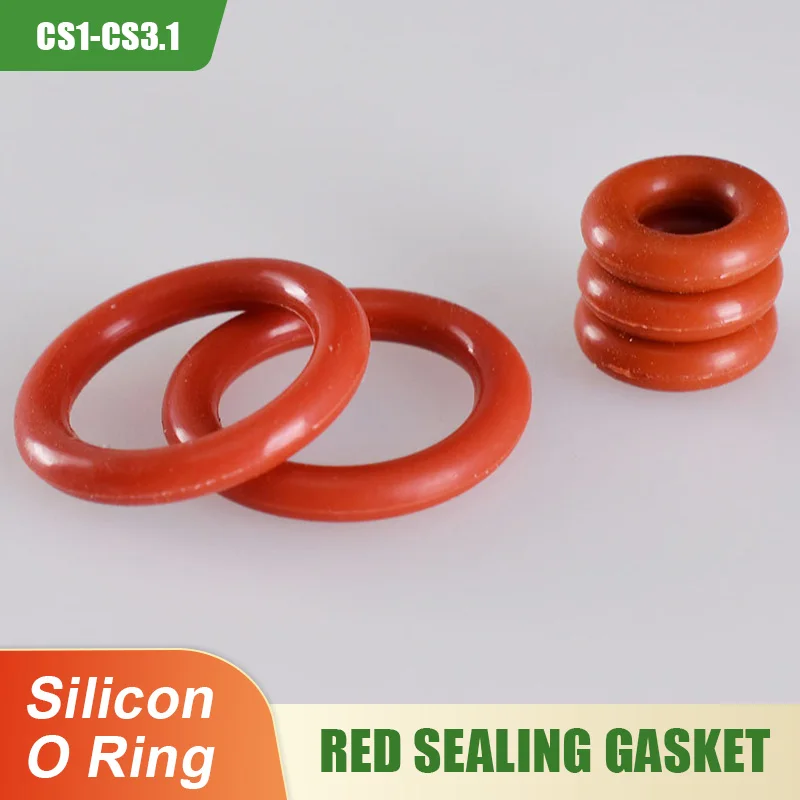 Rubber O Ring Gaskets Silicon O-ring Sealing Gasket Food Grade VMQ Rubble O Ring Washers Cooker Waterproof Seal Gel Gaskets CS1mm CS1.5mm CS2mm