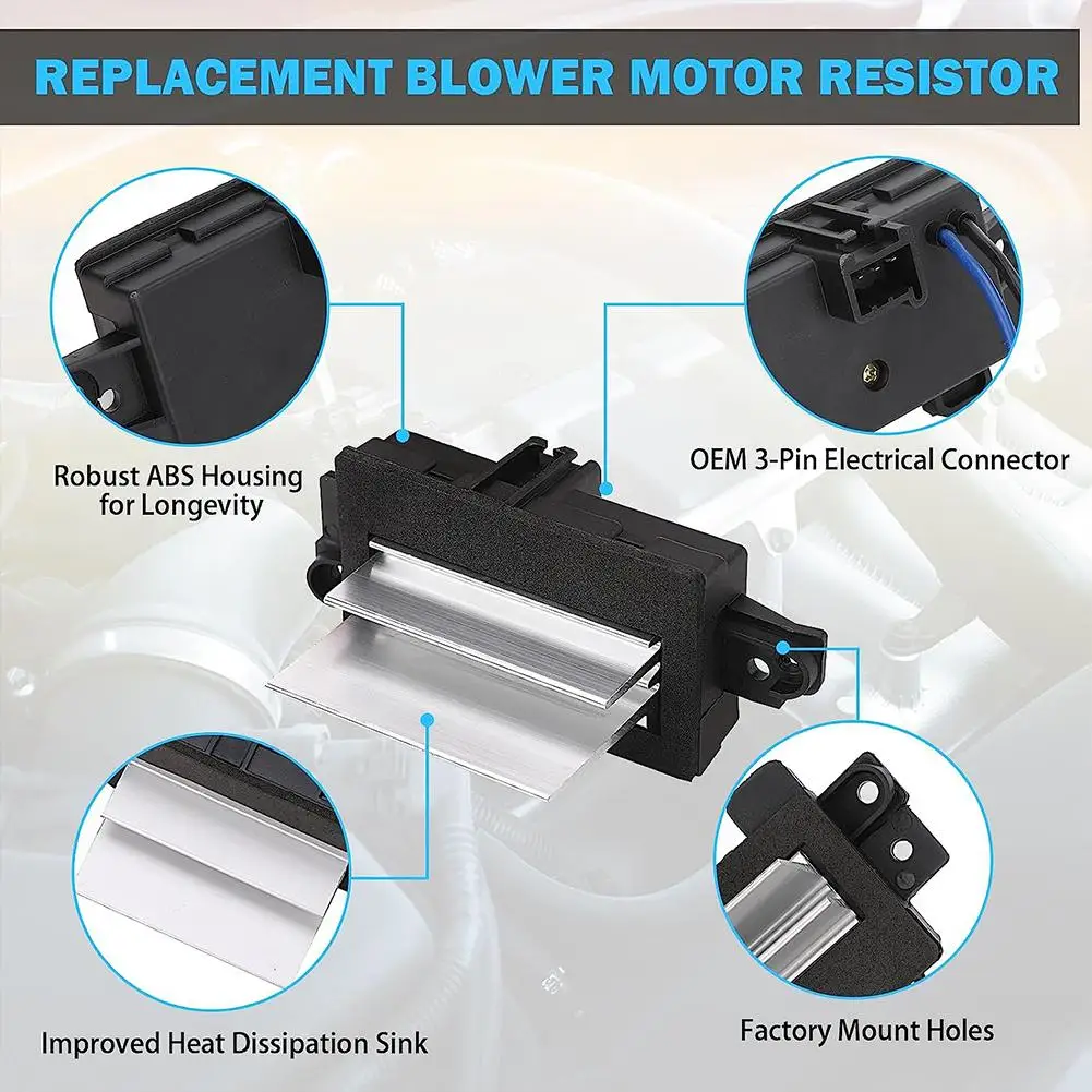 Excellent 3-pins Blower Motor Resistor Resistance Heater Control Module  High Stability Long-500 46 89018964