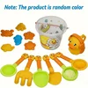14-piece beach toy set duck beach toys beach play sand play water beach bucket digging sand fun duck random colors 3