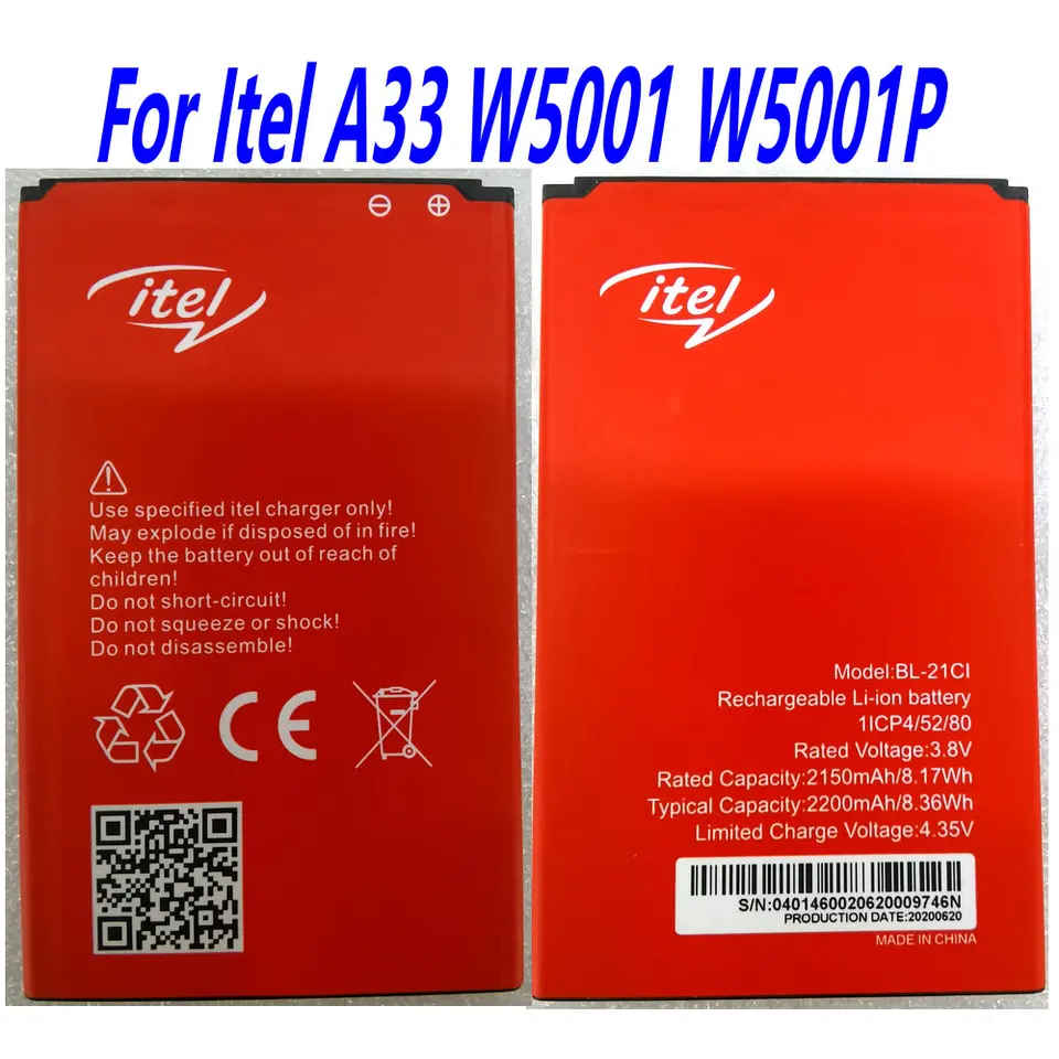 BL-21CI Replacement Battery For Itel A33 W5001 W5001P Cell Phone