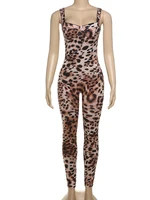 Weird Puss Sexy Jumpsuit Women Sleeveless 2025 Sexy Trend Leopard Print Sleeveless Street Fit Stretch Activity Workout Overalls - Image 6
