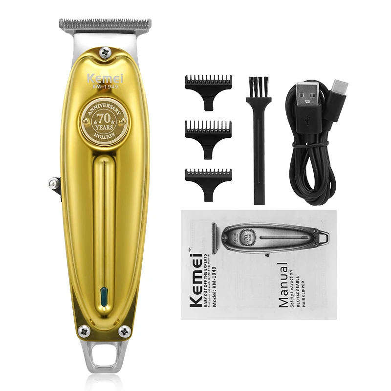 Tagliacapelli professionale tagliacapelli dorato per uomo ricaricabile  barbiere Cordless taglio di capelli T macchina Hair Styling barba Trimmer -  AliExpress