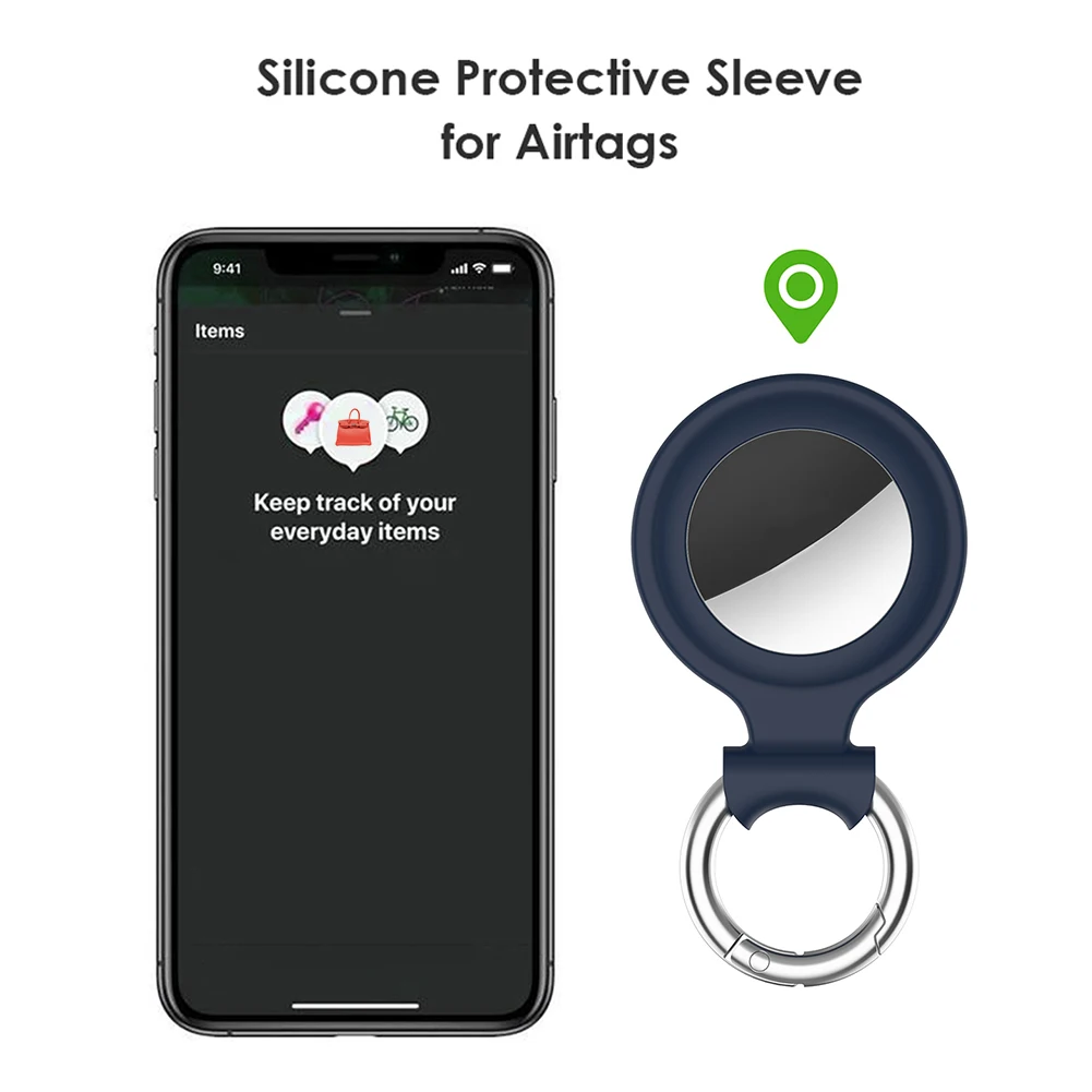 For Apple Airtags Case Hard PC/Silicone Protective Skin Cover Keychain Keychain Cover for Shockproof Case Shell Apple AirTag