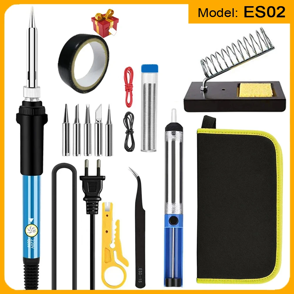 Soldering Iron Kit NEW Soldering Iron Kit Welding Tool 908-02:16-IN-1 908-06:20-IN-1 With Digital Multimeter 5 Extra Tips EU/US Plug 60W soldering iron kit soldering iron set electric soldering iron soldering iron