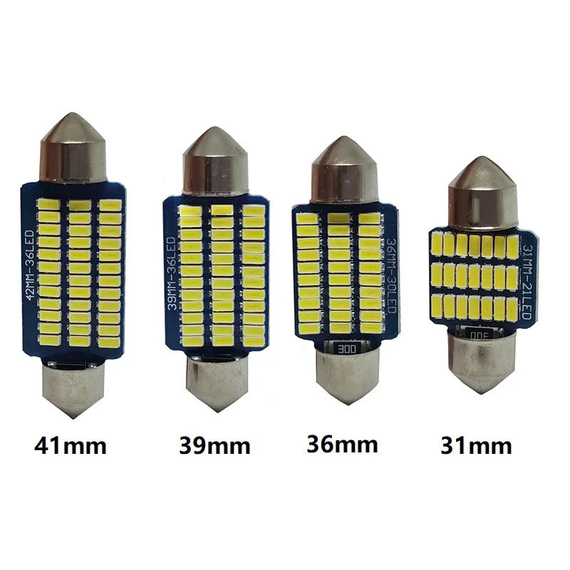 10PCSCarLEDBulbCanbusC10WC5WLEDFestoon31mm36mm39mm41mmNo
