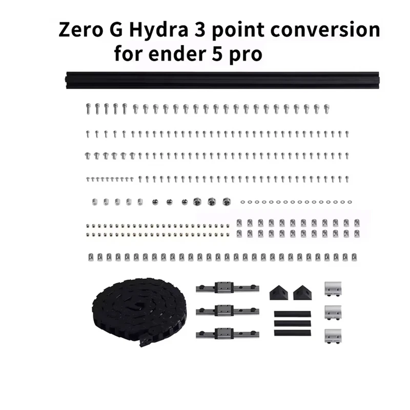AA86 Zero G Hydra Pro 3 Point Conversion Hardware Kit For Ender 5 Pro With High Quality Chains & Rail 3D Printer Parts