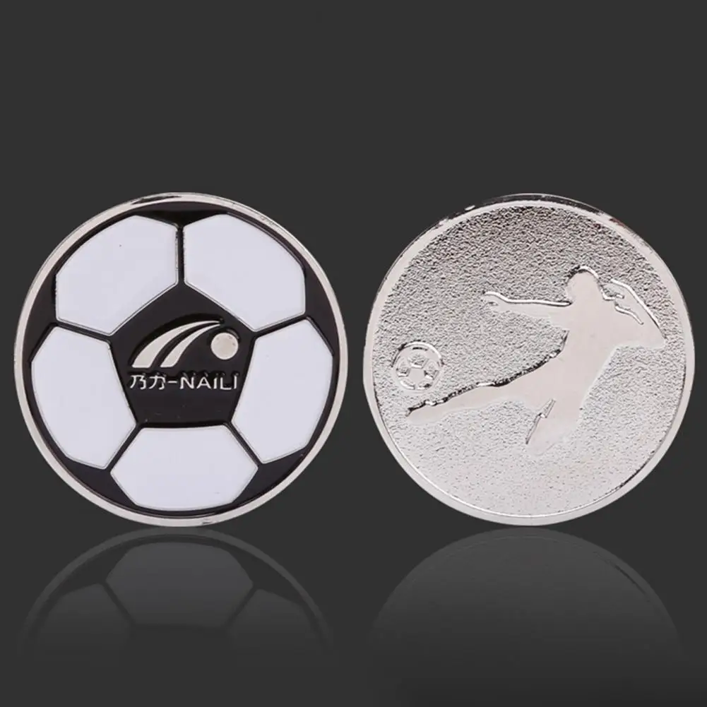 Referee Toss Coins High Hardness Abrasion-resistant Clear Football Relief Visible Two-sided Referee Flip Coins Soccer Toss