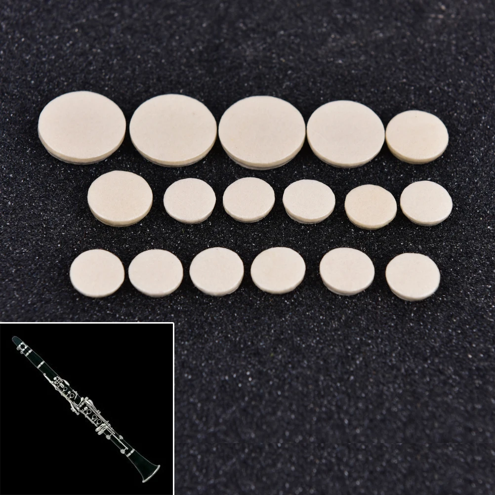 17PCS Clarinet key Pads Musical Woodwind Wind Music Instrument Replacement